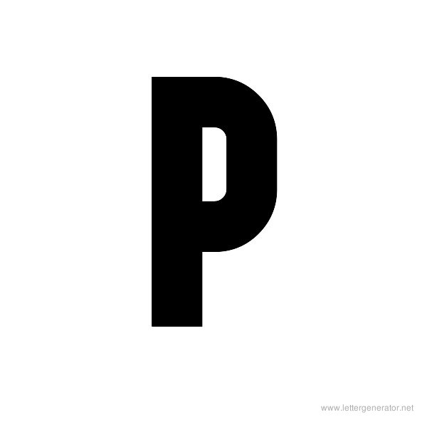 FORQUE Font Alphabet P