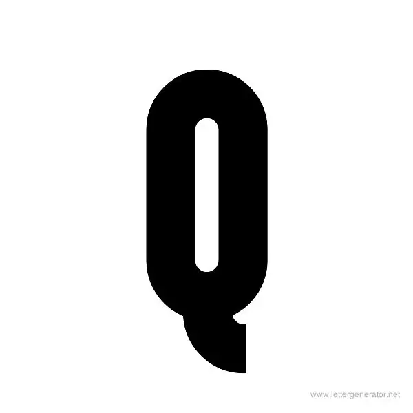 FORQUE Font Alphabet Q
