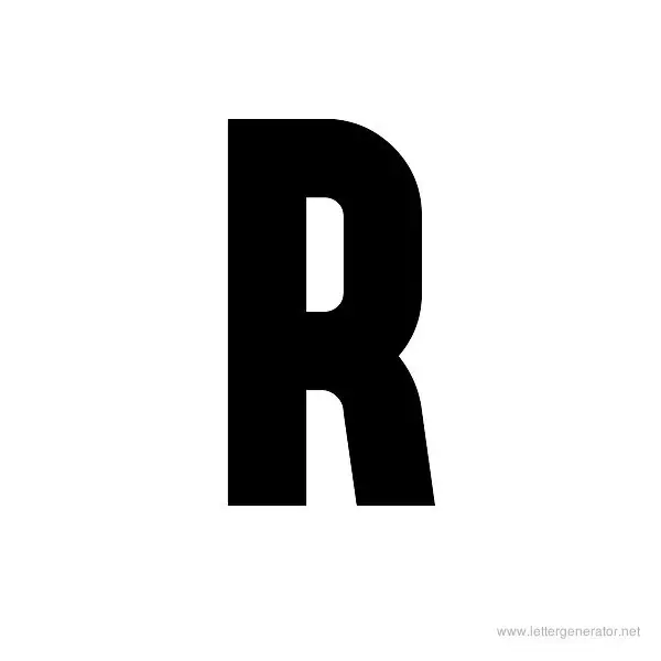 FORQUE Font Alphabet R