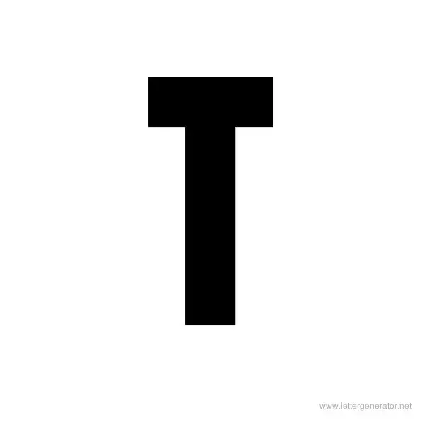 FORQUE Font Alphabet T