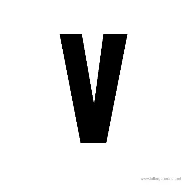 FORQUE Font Alphabet V
