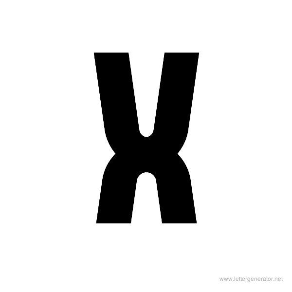 FORQUE Font Alphabet X