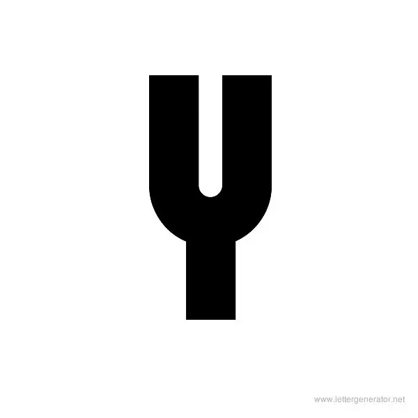 FORQUE Font Alphabet Y