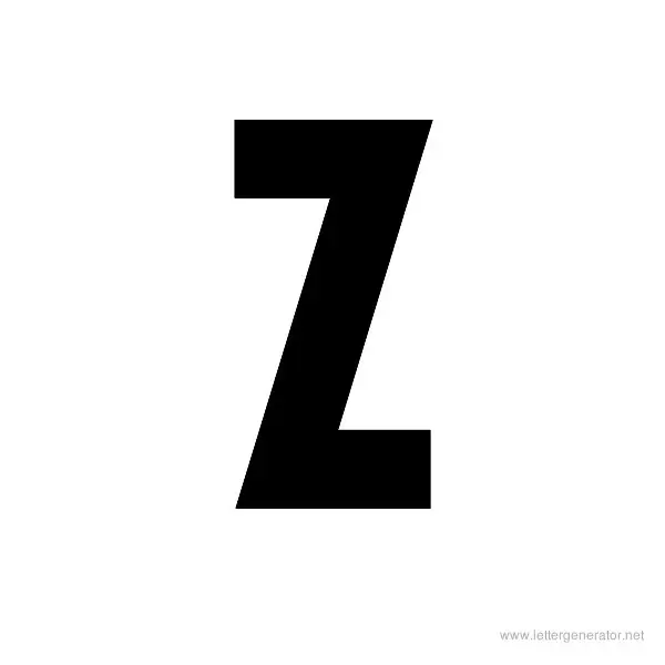 FORQUE Font Alphabet Z