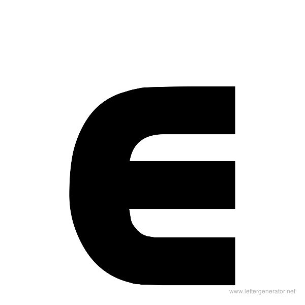 Newtown Font Alphabet E