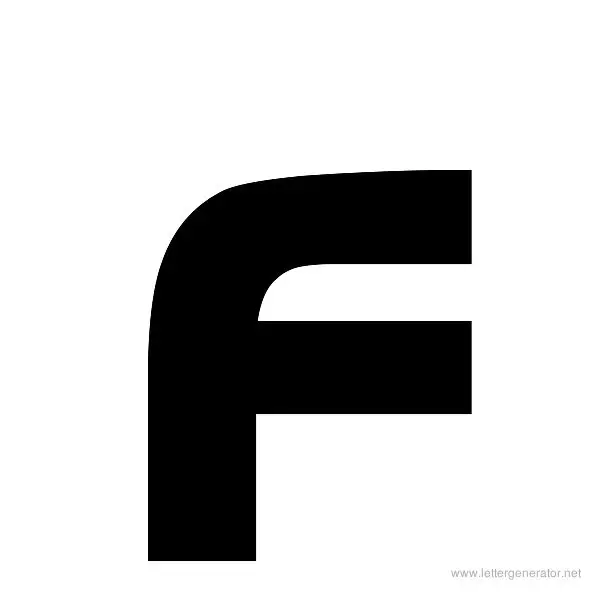 Newtown Font Alphabet F