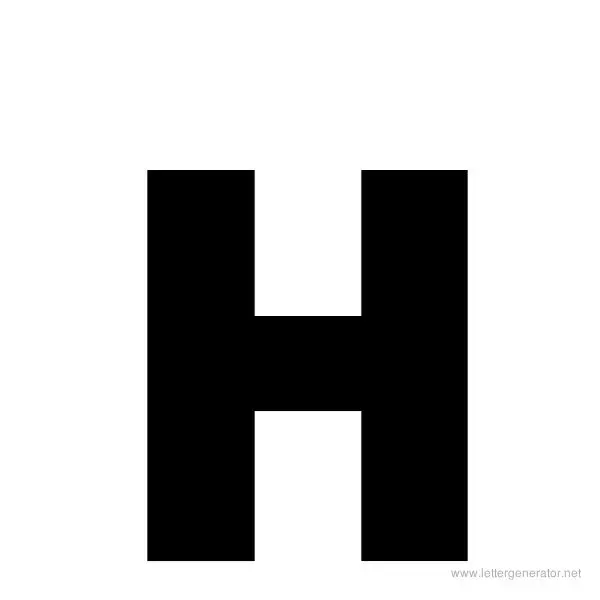 Newtown Font Alphabet H