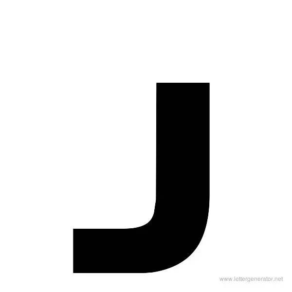 Newtown Font Alphabet J