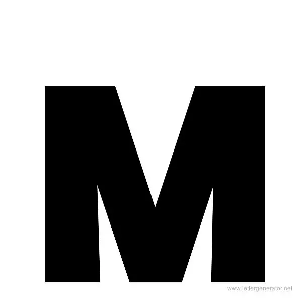 Newtown Font Alphabet M