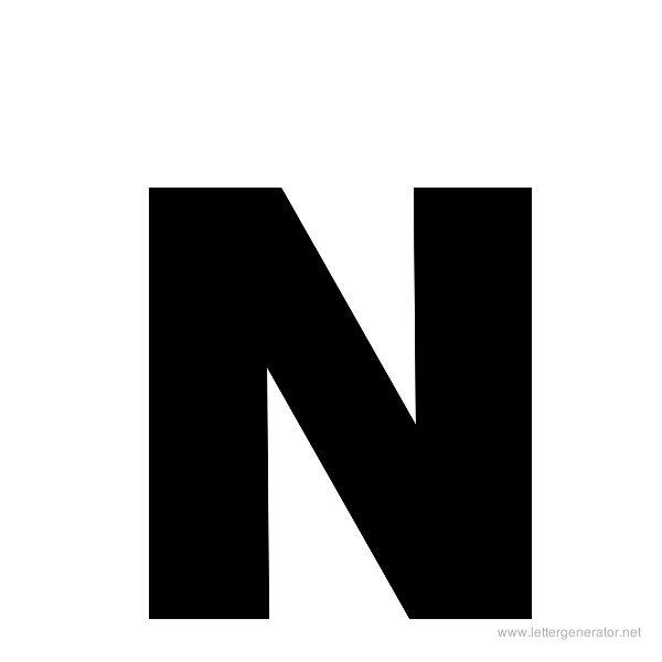 Newtown Font Alphabet N