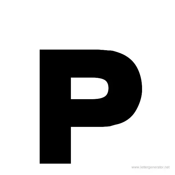Newtown Font Alphabet P