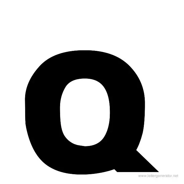 Newtown Font Alphabet Q