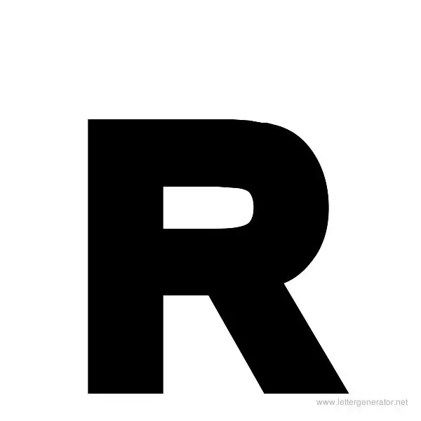 Newtown Font Alphabet R