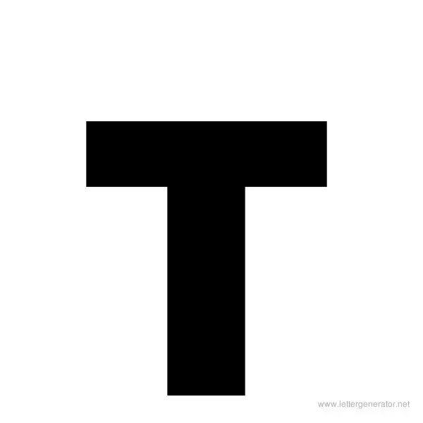 Newtown Font Alphabet T