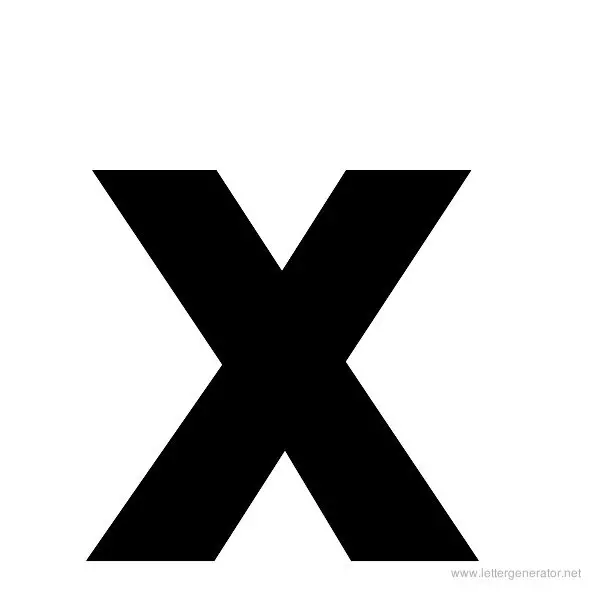 Newtown Font Alphabet X