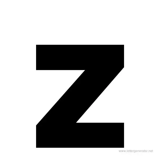 Newtown Font Alphabet Z