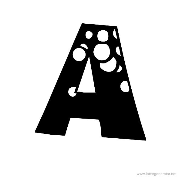 BubbleMan Font Alphabet A