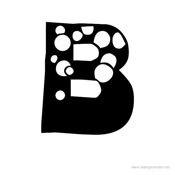 BubbleMan Font Alphabet B