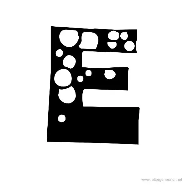 BubbleMan Font Alphabet E