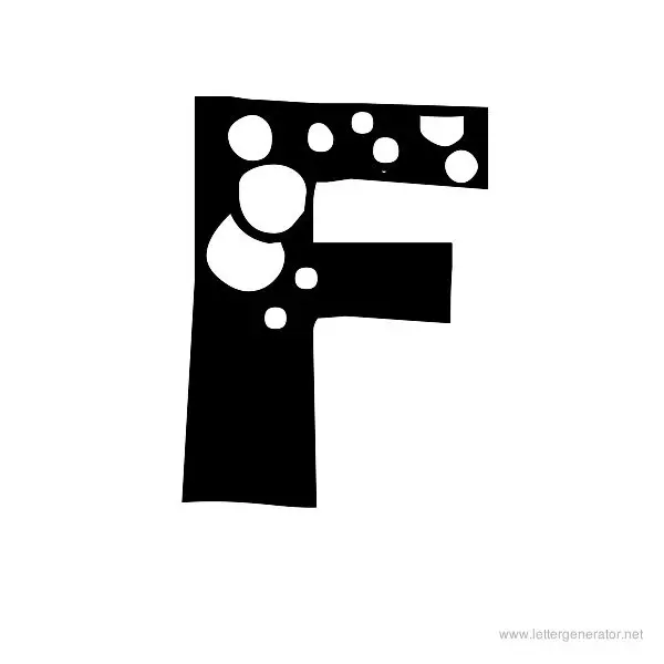 BubbleMan Font Alphabet F