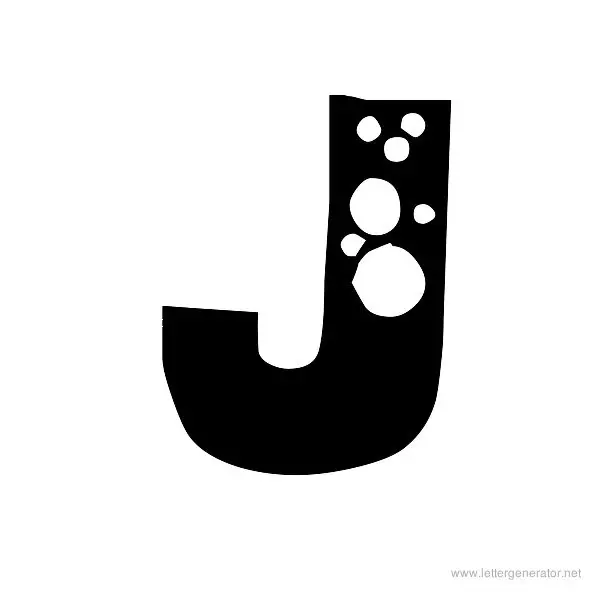 BubbleMan Font Alphabet J