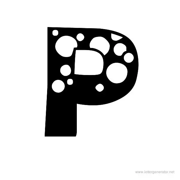 BubbleMan Font Alphabet P