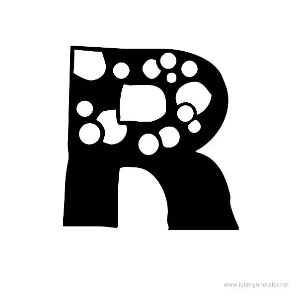 BubbleMan Font Alphabet R