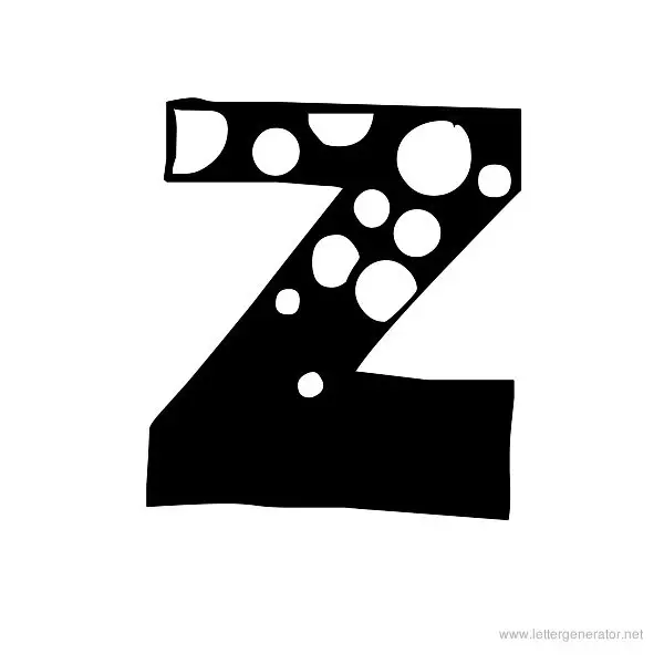 BubbleMan Font Alphabet Z