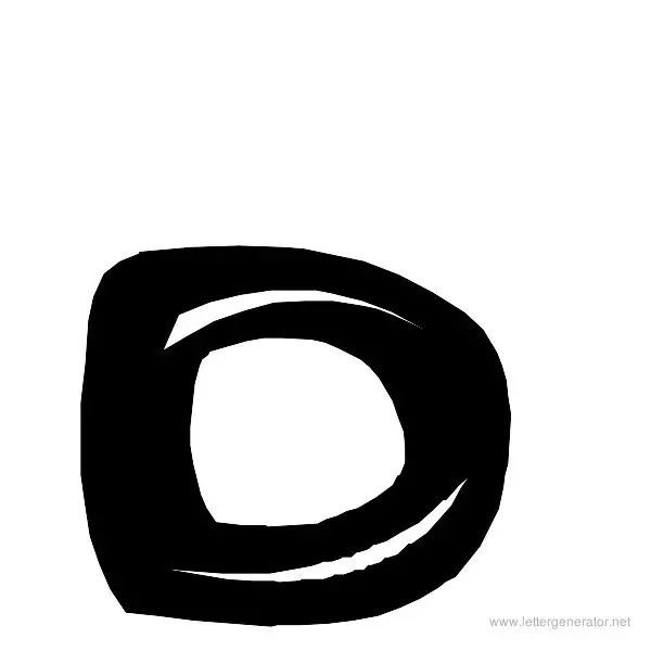 PlastiCrap Font Alphabet D
