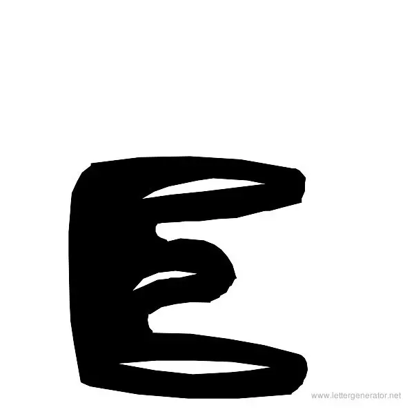 PlastiCrap Font Alphabet E