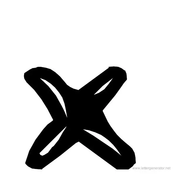 PlastiCrap Font Alphabet X
