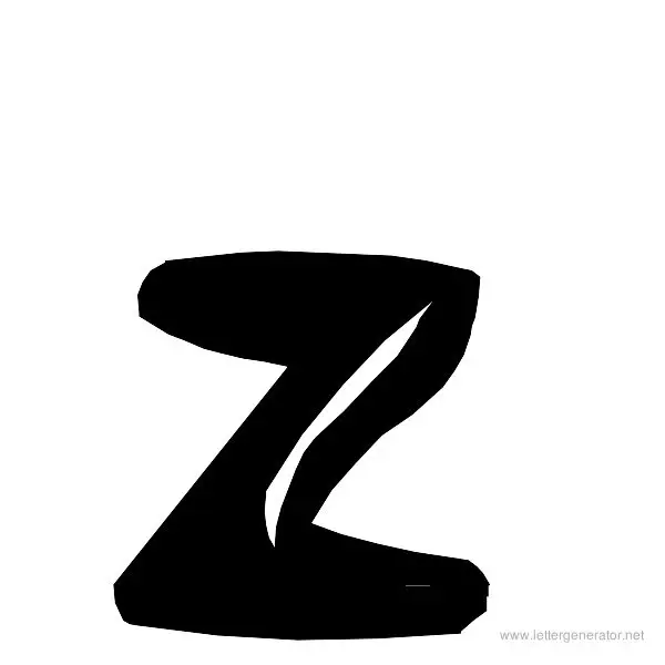 PlastiCrap Font Alphabet Z