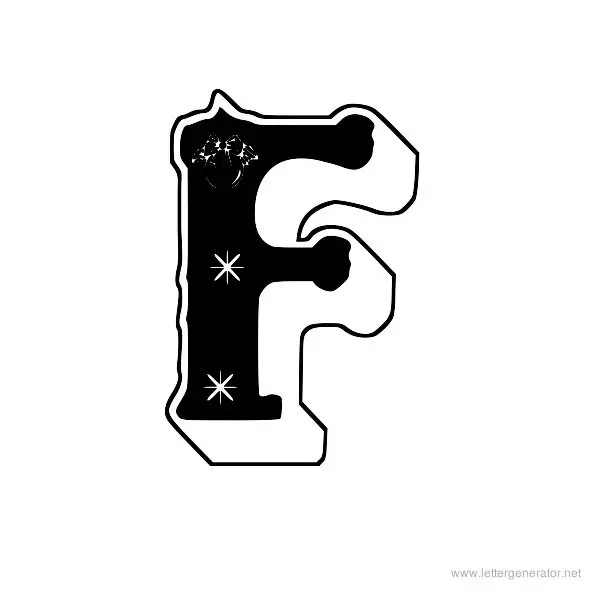 Candle3d Font Alphabet F