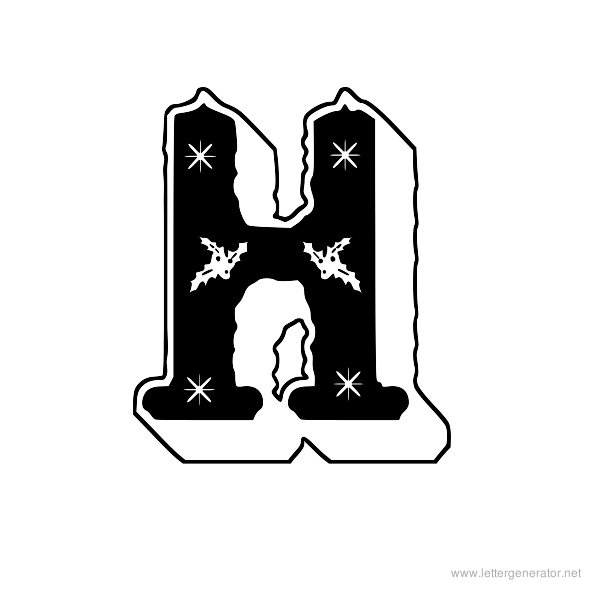 Candle3d Font Alphabet H