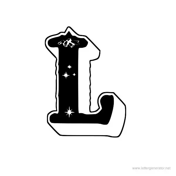 Candle3d Font Alphabet L