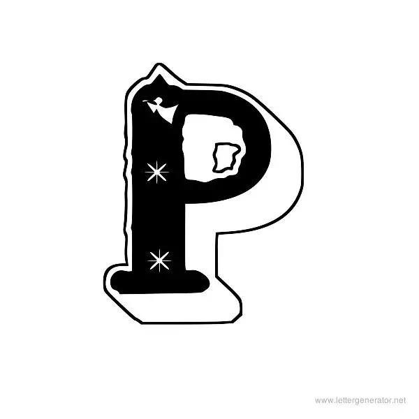 Candle3d Font Alphabet P