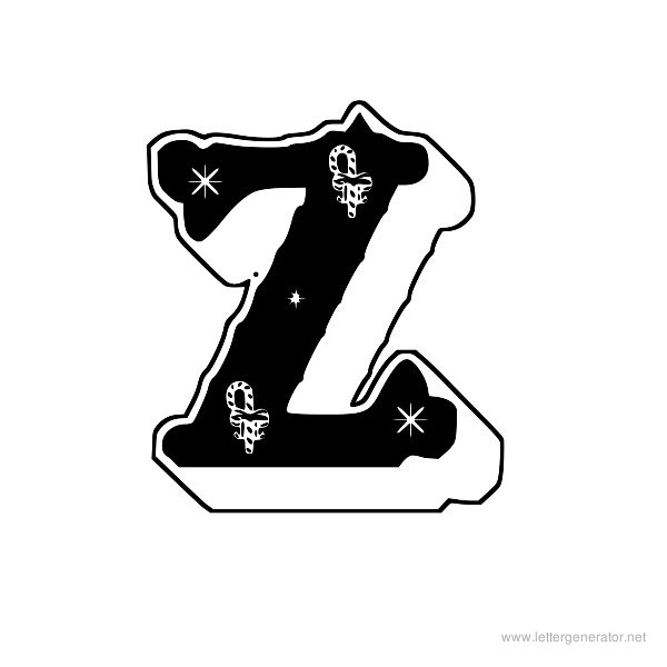 Candle3d Font Alphabet Z