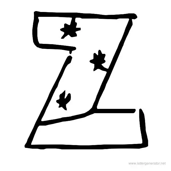 Snowfall Font Alphabet Z