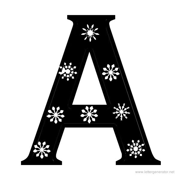 Snowflake Font Alphabet A