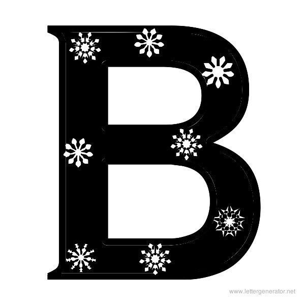 Snowflake Font Alphabet B