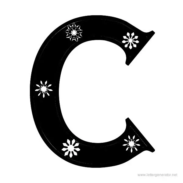 Snowflake Font Alphabet C