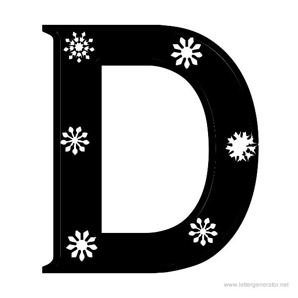 Snowflake Font Alphabet D
