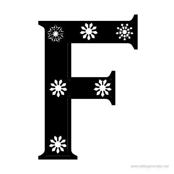Snowflake Font Alphabet F