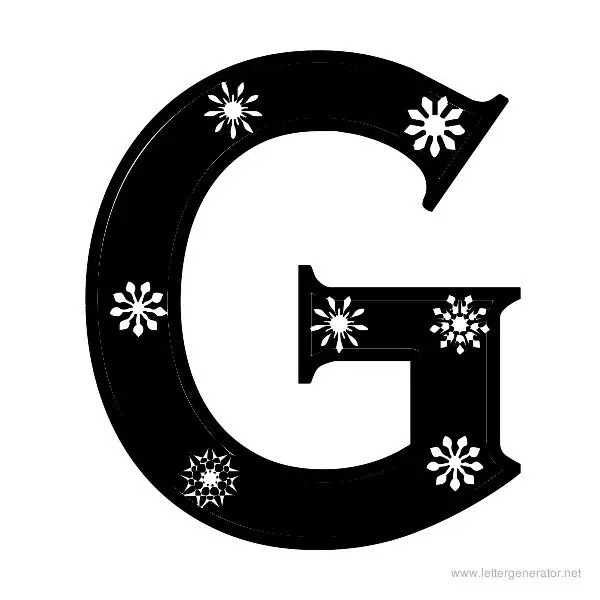 Snowflake Font Alphabet G