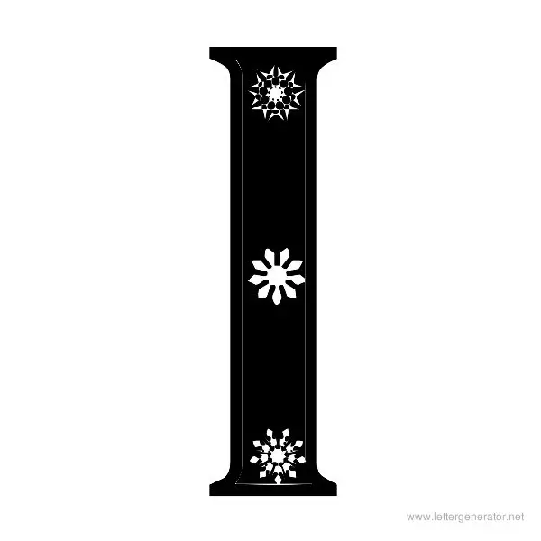 Snowflake Font Alphabet I