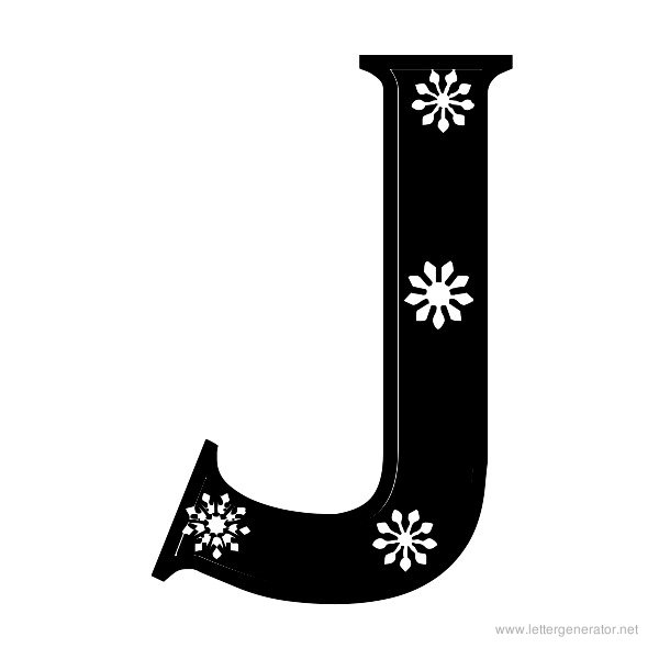 Snowflake Font Alphabet J