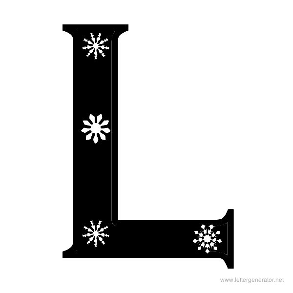 Snowflake Font Alphabet L