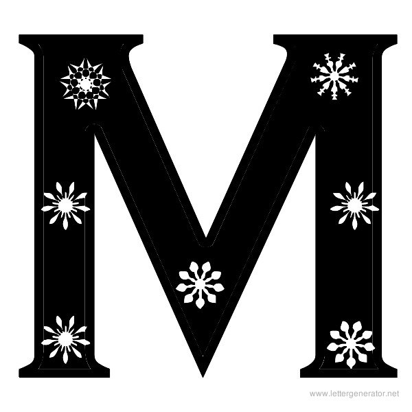 Snowflake Font Alphabet M