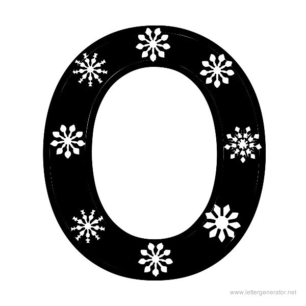 Snowflake Font Alphabet O