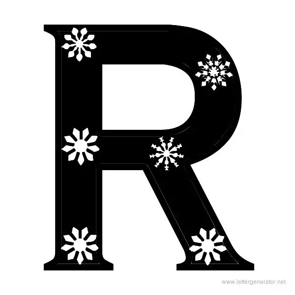 Snowflake Font Alphabet R